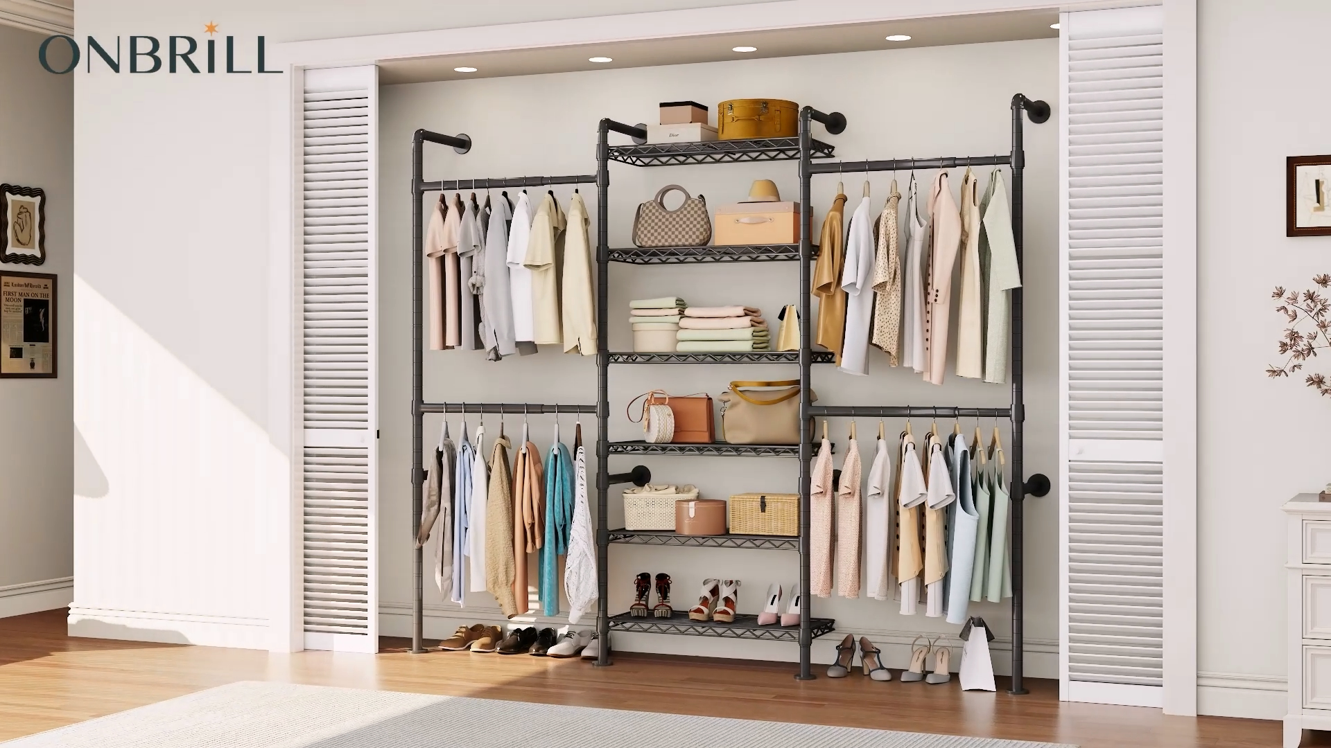 Amazon.com: ONBRILL H3 Wall Mounted Closet System, Expandable